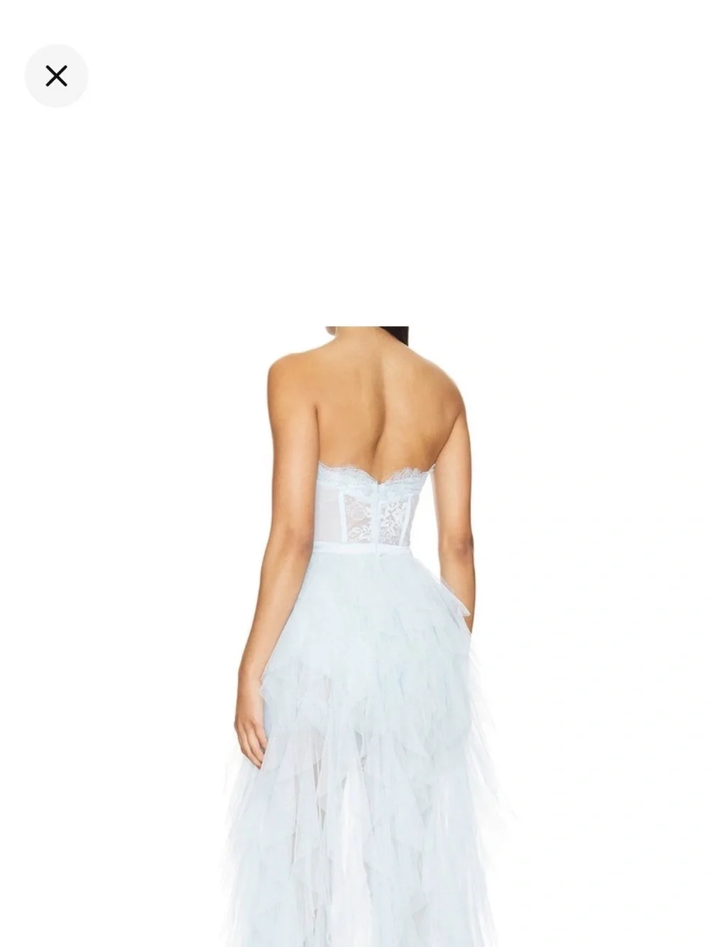 For Love & Lemons Pale Blue Strapless Tulle Gown - NWT - Picture 4 of 5